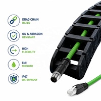 Câble réseau d'automatisation industrielle M12 RJ45 Profinet EtherCat Cat 5E/6/6A/7 Gigabit à double blindage de qualité industrielle