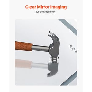 Specchio LED da Bagno 32x48 Pollici Antiappannamento con Luci Memoria e Design Retroilluminato a Gradini - Product Image 5