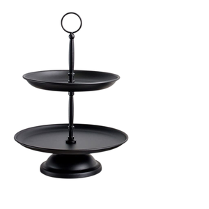 Elegant Home Decoration Cupcake Holder Handcrafted 2 Tier Rectangular Brass Cake Stand With Hammered & Golden Finish Cake Stand - Product Image 5