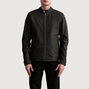 22. Blouson de moto en similicuir premium pour homme, style classique, avec logo personnalisé, OEM, ODM, vente en gros, fabricant, export - Product Image 4