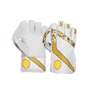 Guantes Profesionales de Críquet con Palma de Cuero Premium, Malla Transpirable en los Dedos, Cierre Ajustable en la Muñeca - Product Image 1