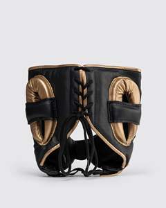 Último Modelo de Protector Facial Profesional para Boxeo, Color Negro y Dorado, Hecho a Medida con Cuero Genuino, Protección Profesional para Muay Thai - Product Image 6