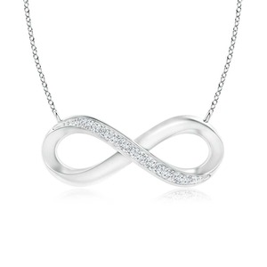 Hot Sale <b>Rose</b> <b>Gold</b> Infinity <b>Pendant</b> <b>Necklace</b> Premium <b>Gold</b> Plated Lab Grown Diamond <b>Pendant</b> <b>Necklace</b> for Women’s Bridal Wear - Product Image 4
