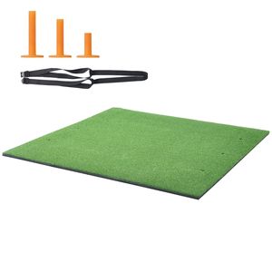 Tappetino da Golf 5x5ft in Erba Sintetica Rinforzata con 3 Tee in Gomma, Materiale EVA, Ausilio per l'Allenamento Golfistico - Product Image 1