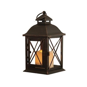 Handmade Rustic Wooden <b>Glass</b> <b>Lantern</b> Candle Holder Rope Handle Indoor Outdoor Home Decoration - Product Image 3