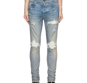 Jean ample et léger en denim délavé, respirant, écologique, avec broderie et taille élastique, style streetwear, vente en gros personnalisée - Product Image 1