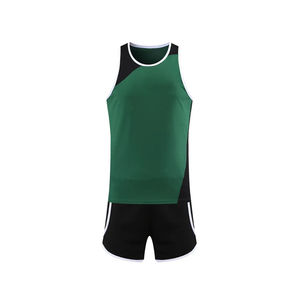 Ensemble de maillot et short de course pour hommes avec logo personnalisé imprimé, uniforme de sport pour adultes, vente en gros, séchage rapide, respirant - Product Image 2