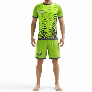 Men Soccer Wear 100% Polyester Football Kit Shirt Full <b>Sets</b> Uniforms Football Jersey Soccer Wear for Men Custom Uniform Supplier - Product Image 1