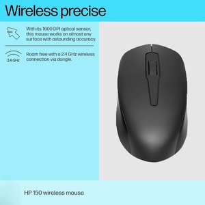 Ratón USB Inalámbrico de 150 DPI con Diseño Ergonómico y Ambidiestro, Seguimiento Óptico de 1600 DPI - Product Image 2