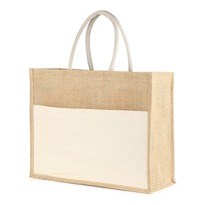 Sac cadeau en jute naturel uni pour la vente au détail et l'emballage, sac fourre-tout avec poignées en corde, fermeture à glissière, taille personnalisée - Product Image 4