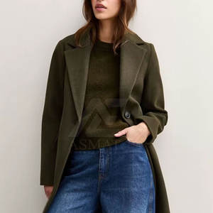 Abrigo Largo de Invierno para Mujer, Mezcla de Lana, Grueso y Cálido, Cómodo, Informal y a la Moda - Product Image 3