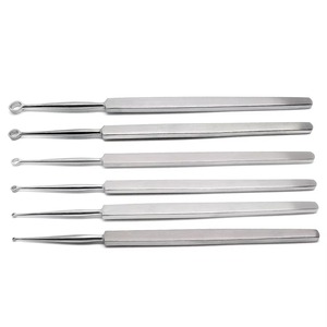 Surgical Stainless Steel Manual Buck Ear Curettes Blunt 165mm 44-610-010 Precision ENT <b>Instrument</b> Reusable High-<b>Temperature</b> - Product Image 2