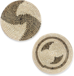 Rattan Trivets Pot Holder Wedding <b>Dinner</b> <b>Table</b> Decoration Item Placemat Bohemian <b>Table</b> <b>Mat</b> Natural Black White Weave Design - Product Image 5