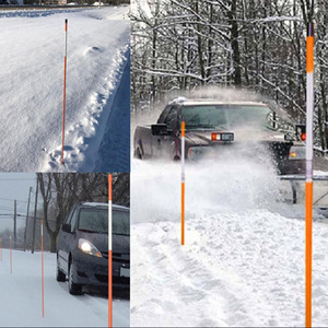 Estacas de nieve con cinta reflectante y sombrero de plástico 5/16 "x 48" H - Product Image 5