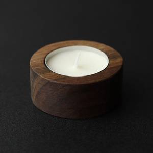 Portavelas Tallado a Mano con Luz LED - Varios Tipos de Madera: Decoración Rústica Navideña - Product Image 5