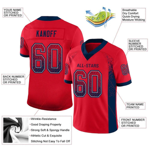 Último Modelo de Camiseta de Fútbol Americano Retro Auténtica en Color Verde Azulado, Dorado Antiguo y Negro con Malla, Personalizable con Nombre y Número - Product Image 2