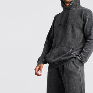 Custom High Quality Printed <b>Acid</b> Wash Slim Fit Unisex Fleece Tracksuits <b>Drop</b> Shoulder Style Eco-Friendly Plus Size Factory - Product Image 3