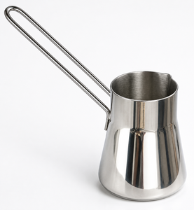 Cafetière turque, grecque, arabe en laiton nickelé argenté pour cuisinière, Cezve Ibrik Briki - Product Image 5