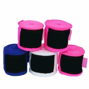 Bandages de boxe de qualité supérieure 100% coton, confortables et respirants, pour l'entraînement au combat, avec logo personnalisé - Product Image 1
