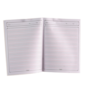 Quaderno bianco minimalista con bordo ornato Dual etichettato con pagine a righe e pagine 60/80 - Product Image 4