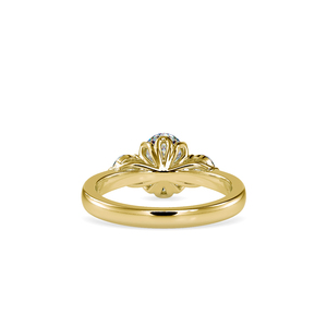 Bague de fiançailles en argent 925 au style charmant avec double accent ovale central et diamant créé - Product Image 4