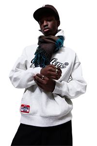 Sweat à capuche d'hiver pour hommes coton boucle tricot respirant à la mode sur la taille épaule tombante imprimé personnalisé pull à capuche pour hommes - Product Image 3