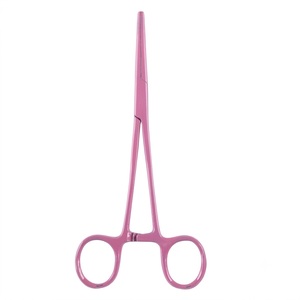 Ensemble de 3 instruments médicaux en acier inoxydable rose pour infirmières : Ciseaux à pansements Kocher et Ciseaux chirurgicaux - Product Image 2