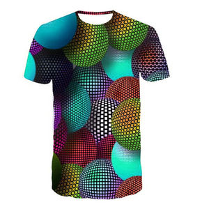 Men's Geometric Pattern Printed T-<b>Shirt</b> Short Sleeve O-Neck Casual Regular Fit <b>100</b>% <b>Polyester</b> Digital Print - Product Image 4