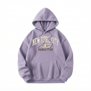 Sweat à capuche zippé coupe classique épais 100% coton, imprimé en relief, polaire, séchage rapide, respirant, streetwear d'hiver, marque privée - Product Image 6