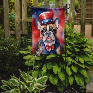 French Bulldog Patriotic American Multicolor Garden Flag Mailbox Decorative Yard Flag <b>Banner</b> for Patio Artwork Flower Beds Size - Product Image 2