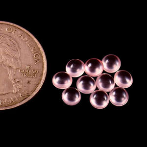 Venta al por mayor de cabujones planos de cuarzo rosa natural de 8x8 mm, calidad AAA++, corte excelente, juego de color, precio de fábrica, piedra preciosa suelta - Product Image 1