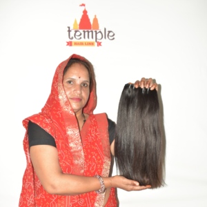 Extensions de cheveux humains indiens Remy Grade Deep Wave Straight, coupe droite, double trame, couleur naturelle noire, 100g, à prix abordable - Product Image 6