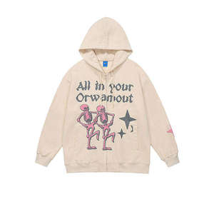 Sudadera con Capucha Personalizada con Estampado Gráfico para Hombre – Sudadera Oversize de Algodón Grueso con Forro Polar Estilo Canguro para Streetwear - Product Image 1