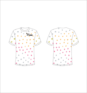 T-shirt à manches courtes pour homme avec motif à pois colorés, col rond, coupe décontractée, respirant, en coton tricoté, design imprimé - Product Image 1