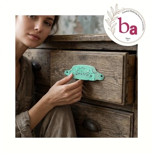 Hot Selling <b>Ceramic</b> Pulls and Handles Distressed Color Industrial Design Square Shape for Kitchen Cabinets Dressers and Bedrooms - Product Image 3