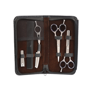 Kit Profesional de Tijeras de Peluquería, Tijeras de Corte Profesional para Barbería, Tijeras de Entresacar, Navaja de Afeitar con Estuche - Product Image 4