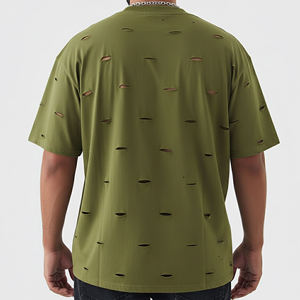 เสื้อยืดคอกลมผู้ชายทรงเข้ารูป ผ้าฝ้าย 100% ขายส่ง รับผลิตแบบ OEM ODM ออกแบบลายการ์ตูนตามสั่ง สไตล์วินเทจ แขนสั้น - Product Image 2