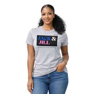 T-shirt graphique unisexe Jack and Jill Motto en coton à manches courtes et col rond, tendance, vente en gros OEM, approvisionnement en vrac - Product Image 2