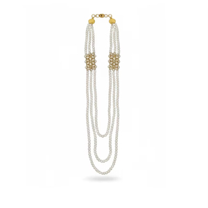Handmade Natural Pearl Moti Mala Necklace Classic Geometric <b>Rope</b> <b>Chain</b> Beaded Jewelry Unisex Wedding Bulk Supply Beads - Product Image 5