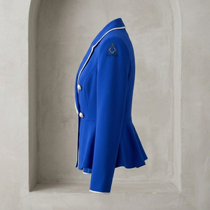 Blazer bleu croisé élégant pour vêtements de cérémonie maçonniques et universitaires, avec logo brodé, inspiré du patrimoine grec - Product Image 3