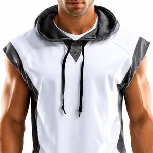 Hoodie de football sans manches pour homme, en polyester/coton molletonné, coupe oversize, imperméable et coupe-vent, idéal pour les ligues sportives. - Product Image 6