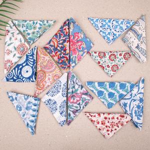 Pañuelo de algodón con estampado floral bohemio hecho a mano, bandana india, pañuelo cuadrado para la cabeza, pañuelo para el cabello y el cuello, ligero para adultos - Product Image 6