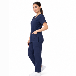 Ensemble de Tenues Médicales Confortables pour Femmes : Blouse et Pantalon Extensibles pour Hôpitaux et Cliniques – Vêtements de Travail Professionnels pour Soignants - Product Image 2
