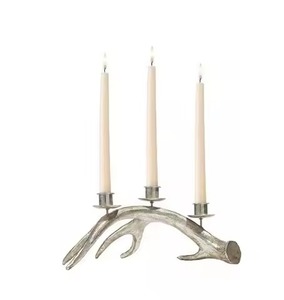 Support à bougies en métal moderne, porte-bougie décoratif, centre de table, décoration intérieure, accent de décoration - Product Image 6