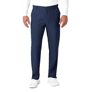 Ensemble de blouses et pantalons bleu marine pour hommes, col en V, uniforme d'hôpital, tissu tissé en coton et polyester - Product Image 6