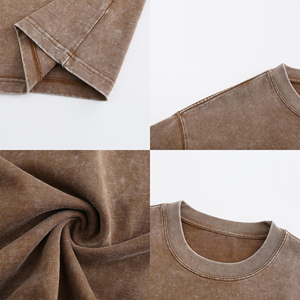 Camisetas Bordadas para Hombre, Edición de Verano, Marca de Moda, Camiseta Lavada para Hombre, Talla Grande, Holgada, de Manga Corta - Product Image 3