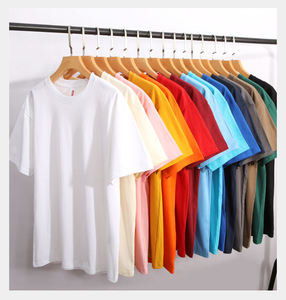 เสื้อยืดผู้ชายผ้าโพลีเอสเตอร์/คอตตอนถักสีพื้นแบบสั่งทำพิเศษ ล้างสีแบบวินเทจ ไซส์พลัส หนานุ่ม ระบายอากาศได้ดี พิมพ์ลายด้วยความร้อน - Product Image 3