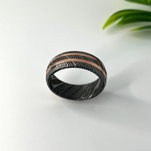 Durable Crafted Band Damascus <b>Rings</b> Unique Artisan Jewelry Damascus <b>Rings</b> Premium Finish Wedding Damascus <b>Rings</b> - Product Image 2