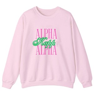 Sudadera de Mujer AKA, Color Rosa Salmón, Cuello Redondo, Manga Larga, Estampado de Letras, 100% Algodón, Tejido de Felpa, Ropa de Invierno - Product Image 1