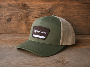 Gorra trucker de malla tejida al por mayor, de 6 paneles, de alta calidad, con perfil medio estructurado y visera curva, hecha en Vietnam. - Product Image 5